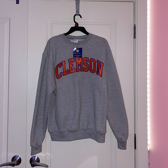champion clemson crewneck sweatshirt